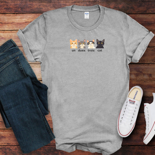 ‘un deux trois cat’ T-Shirt