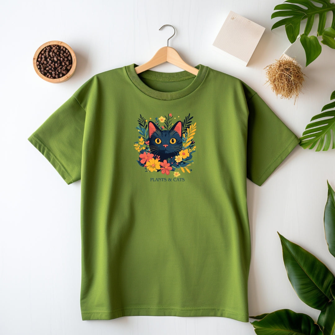 Floral Cat T-Shirt