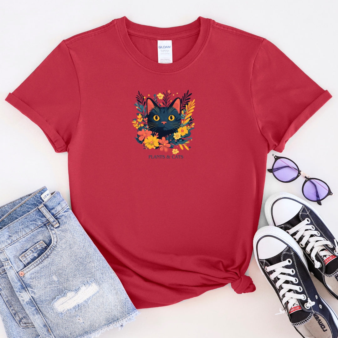 Floral Cat T-Shirt
