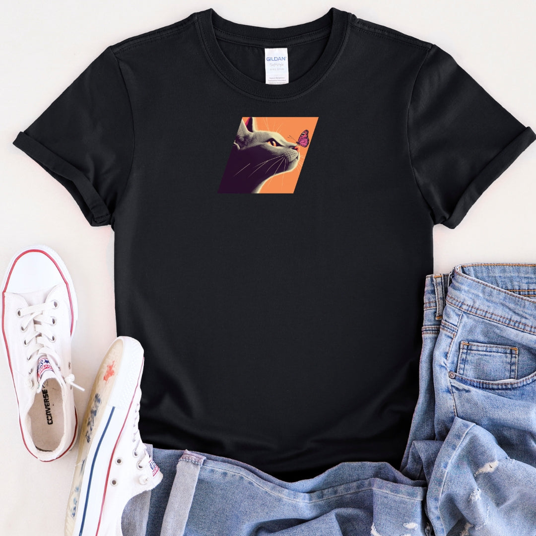 Cat & Butterfly T-Shirt