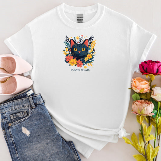 Floral Cat T-Shirt