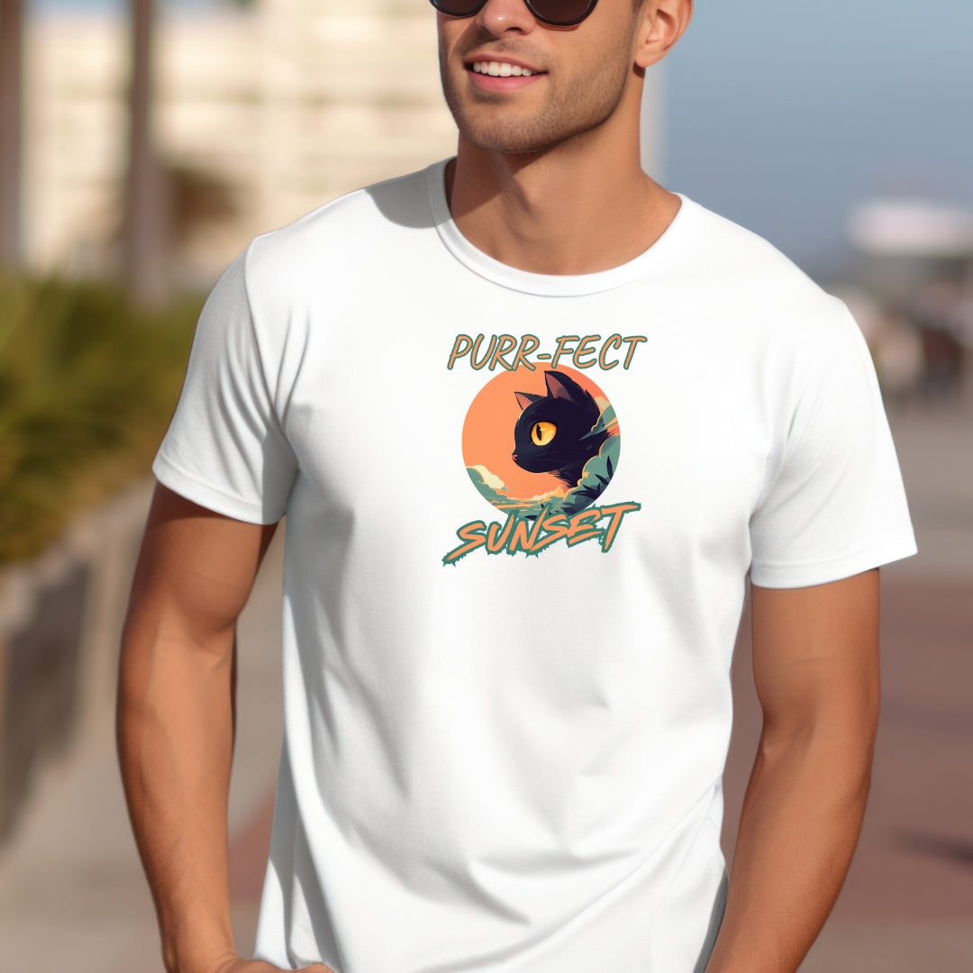 Purr-fect Sunset Cat T-Shirt
