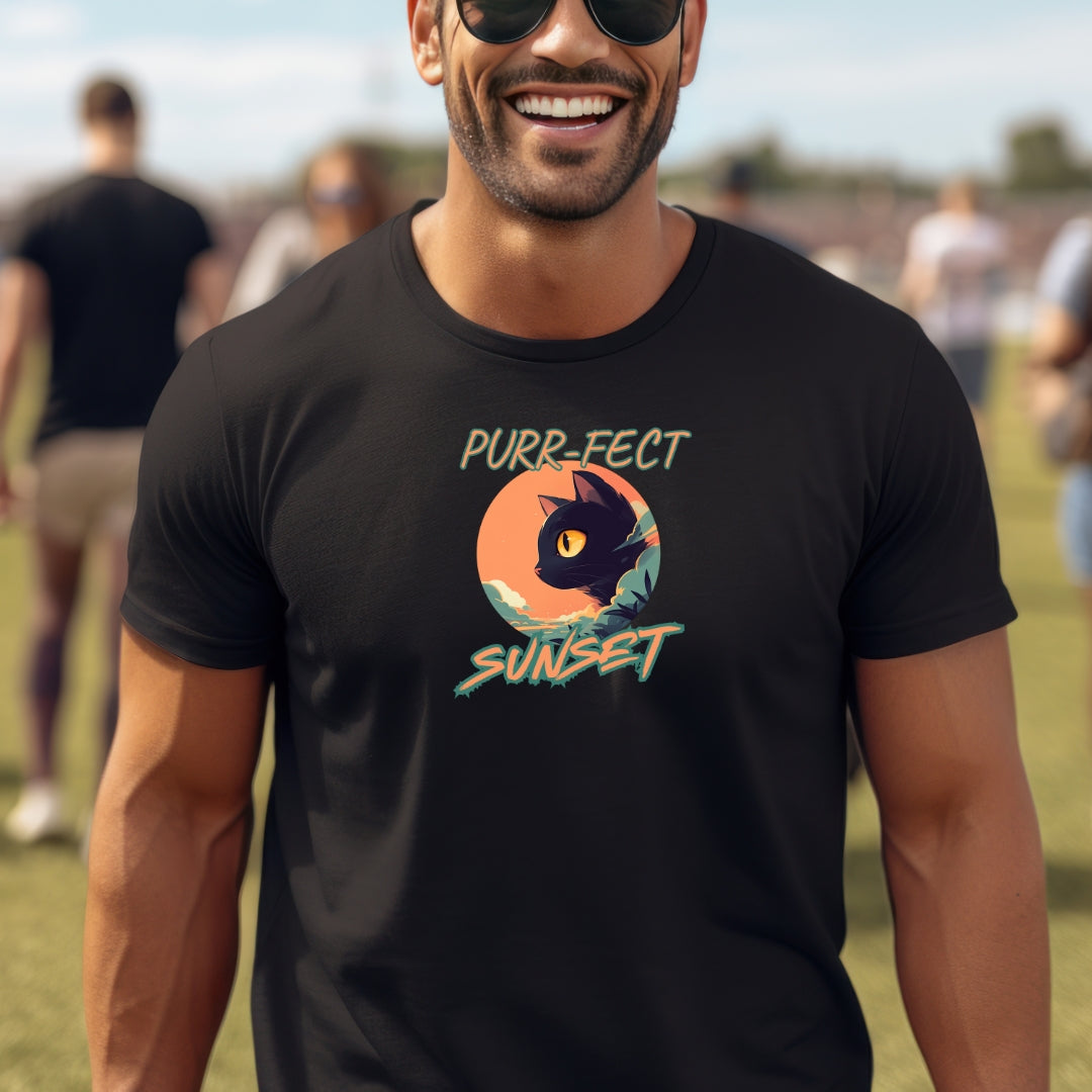 Purr-fect Sunset Cat T-Shirt