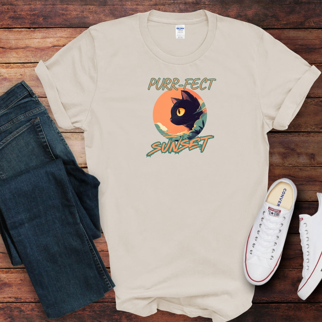 Purr-fect Sunset Cat T-Shirt