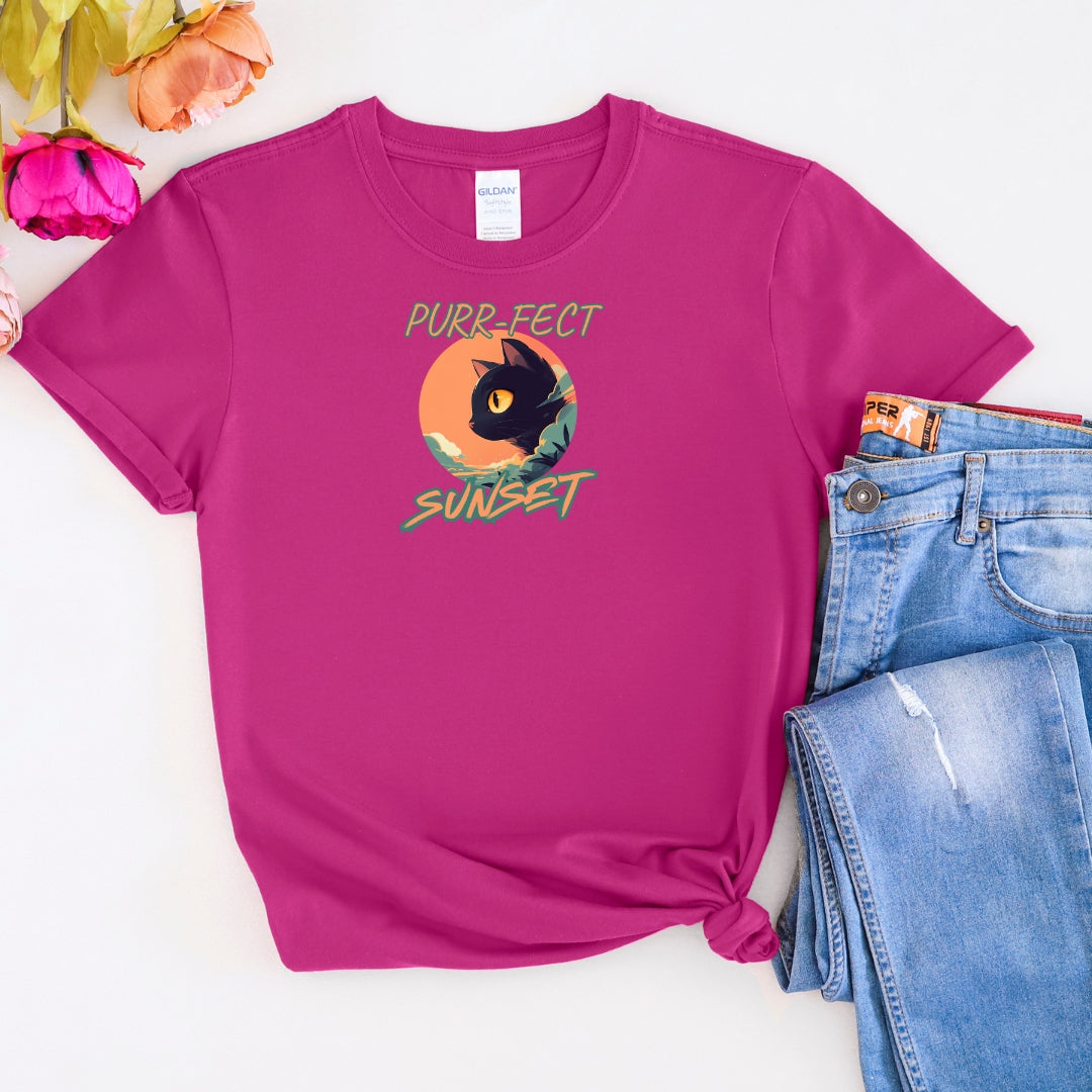 Purr-fect Sunset Cat T-Shirt